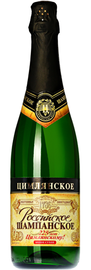 Российское шампанское белое сухое «Цимлянское»
