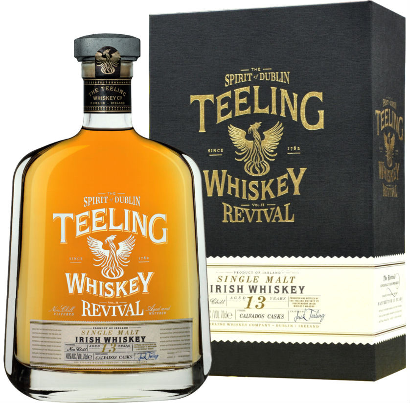 Виски ирландский «Teeling Single Malt Irish Whiskey 13 Years Revival Calvados» в подарочной упаковке