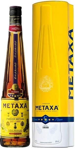 Метакса «Metaxa 5*» в металлической тубе